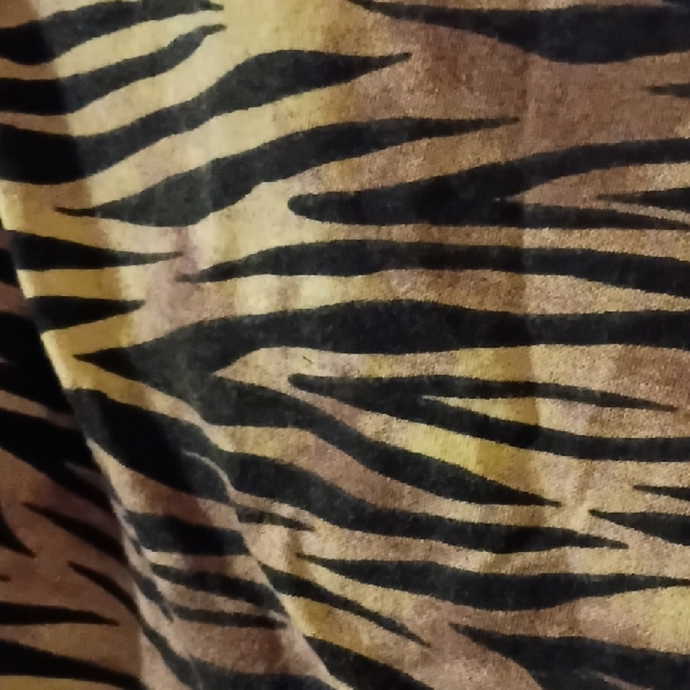 Vintage 579 Black Tiger Print Strapless Top - Picture 3 of 3